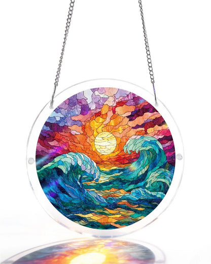 🌅 Acrylic Suncatcher Puzzles – Build, Hang & Watch Beautiful Designs Illuminate Your Space! 🌸🐦🌊