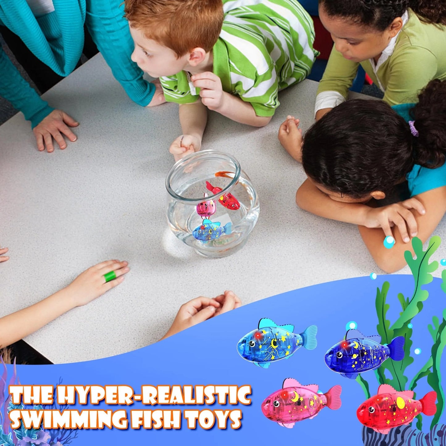 🐟LED Swimming Robot Fish Toy-4 Pack