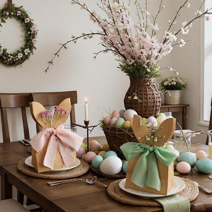 🐰 Easter Basket Favorite 🌸Boho Bow Goodie Bags for Egg Hunts, Classroom Treats & Thoughtful Spring Surprises