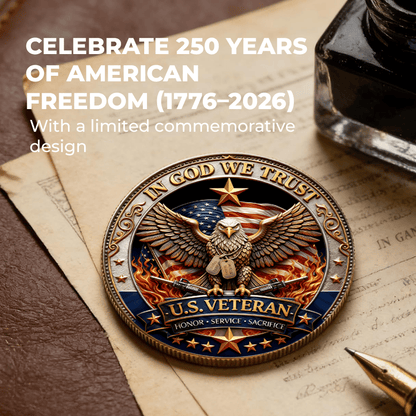 🔥Last Day 87% OFF-250 Years of Freedom Veteran Tribute Coin