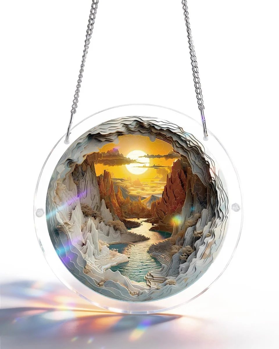 🌅 Acrylic Suncatcher Puzzles – Build, Hang & Watch Beautiful Designs Illuminate Your Space! 🌸🐦🌊