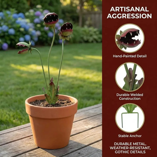 LAST DAY 59% OFF - Whimsical Metal Carnivorous Plant Garden Stake