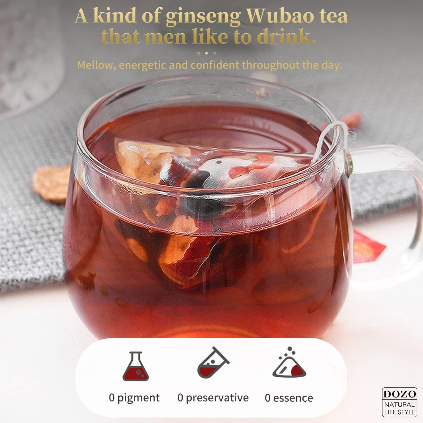 KIDNEY TEA FORMULA GINSENG - FIVE TREASURE TEA :Good for health, improves kidney conditions and function better