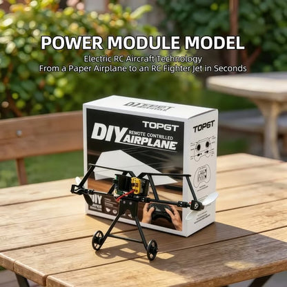 Hotfree Power-Up RC Paper Airplane Kit ✈️⚡ with Gyro Stabilizer – DIY Electric Remote Control Plane  Dual Propellers 🔄 | Lightweight 🪶 | Foldable Design 📦 | STEM Fun 🧠