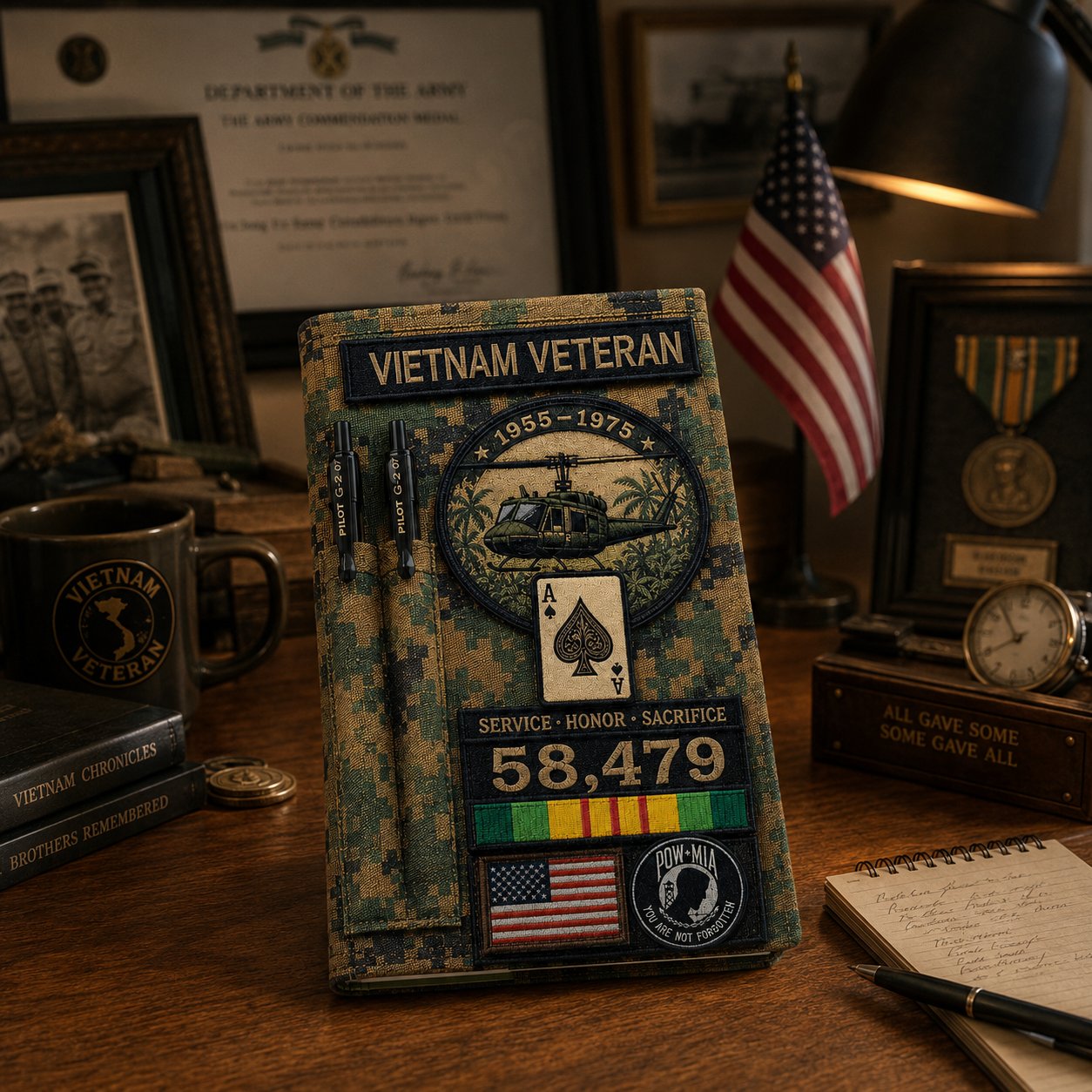 🔥Limited Edition, Only 100 Sets Left!  - 🎖️Vietnam Veteran Tactical Journal Notebook