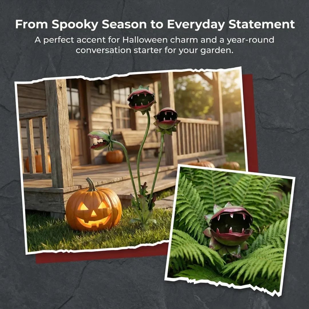 LAST DAY 59% OFF - Whimsical Metal Carnivorous Plant Garden Stake