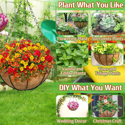 2 Packs Metal Hanging Baskets