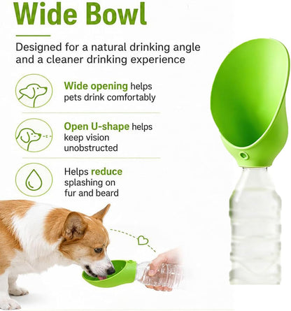 Portable Dog Water Bottle Adapter 🐶💧 Leak-Proof Pet Water Drinking Spout ✈️🐾