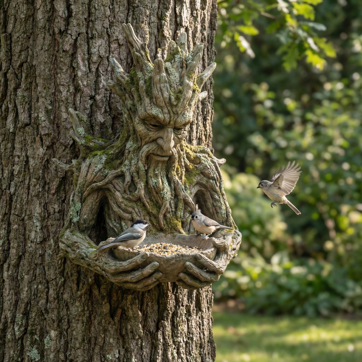 🌸The Quiet Offering A Tree-Integrated Bird Feeding Sculpture