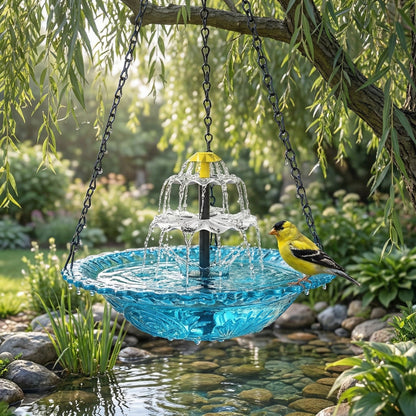 🔥🔥 New Year  70% OFF – Solar Cascade Hanging Bird Bath Fountain | 🚨 Selling Fast!