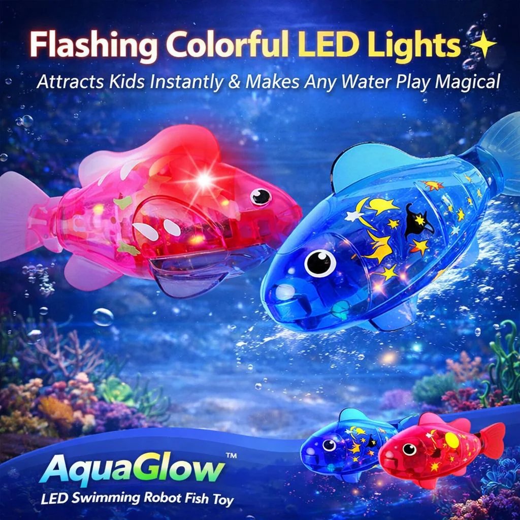 🐟LED Swimming Robot Fish Toy-4 Pack