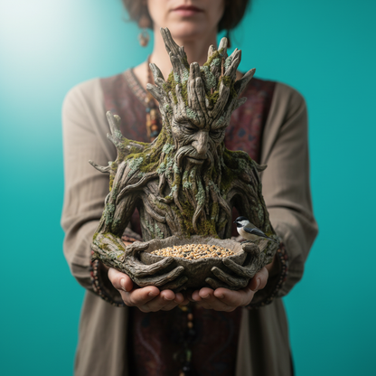 🌸The Quiet Offering A Tree-Integrated Bird Feeding Sculpture