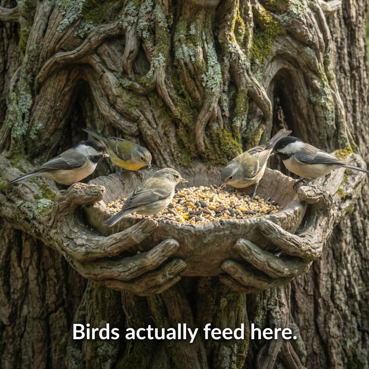 🌸The Quiet Offering A Tree-Integrated Bird Feeding Sculpture