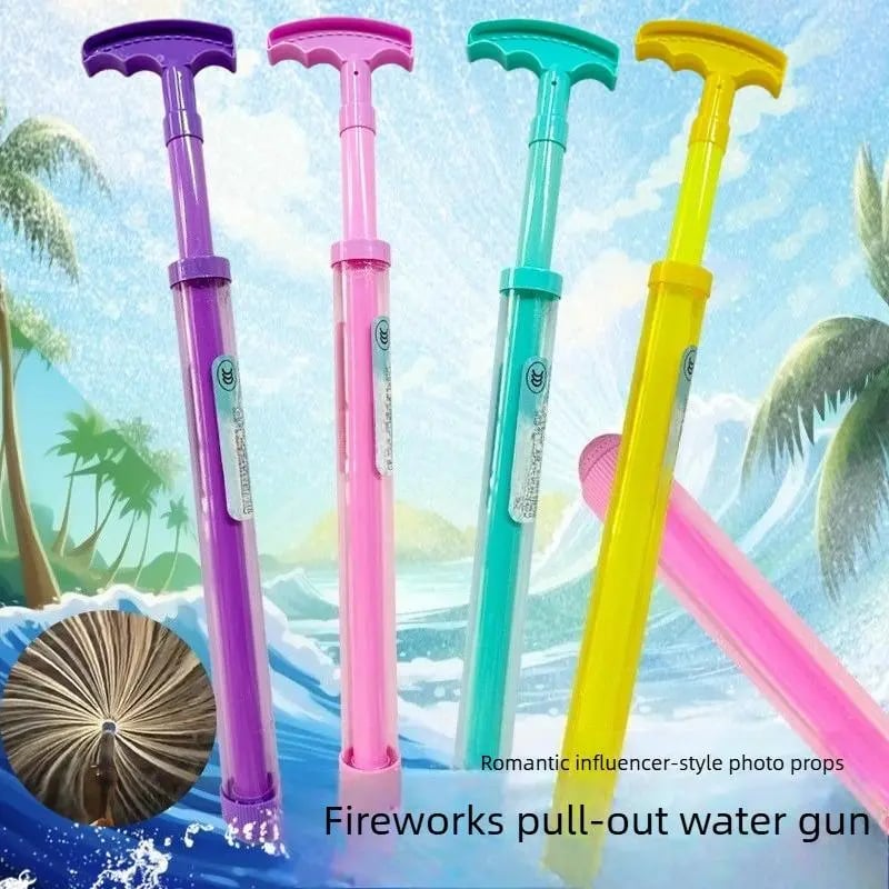 ✨2026 Summer💦High Pressure Fireworks Water Gun, Creative Pull-Out Water Cannon Toy, Summer Water Fight & Party Photo Atmosphere Props