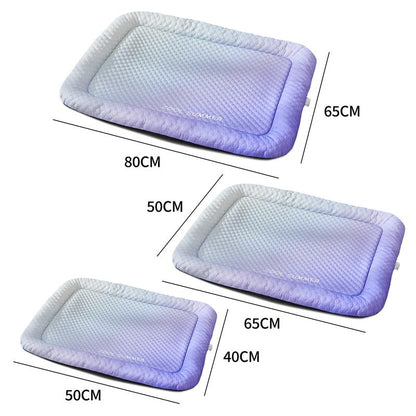 🐶❄️ Pet Cooling Pad Mat for Dogs and Cats Ice Silk Summer Cool Bed Blanket 🐾✨🌿 Gradient Colours 🌈 | Soft & Breathable 🧊 | Summer Comfort ☀️