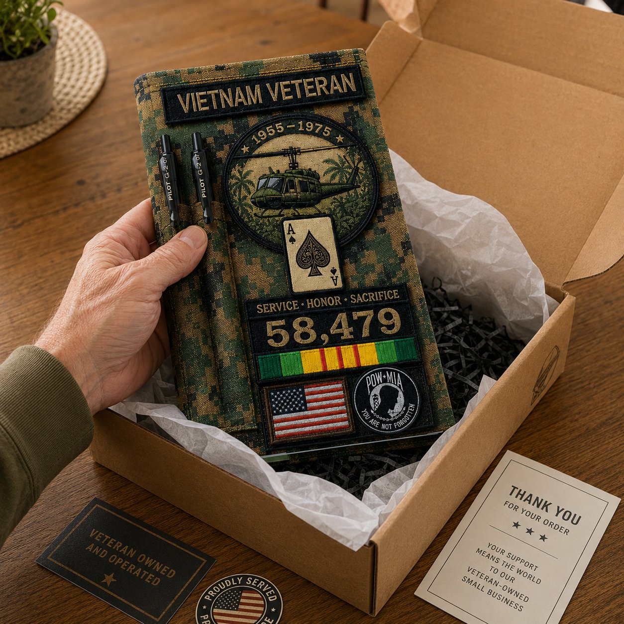 🔥Limited Edition, Only 100 Sets Left!  - 🎖️Vietnam Veteran Tactical Journal Notebook