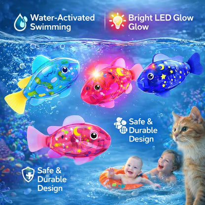 🐟LED Swimming Robot Fish Toy-4 Pack