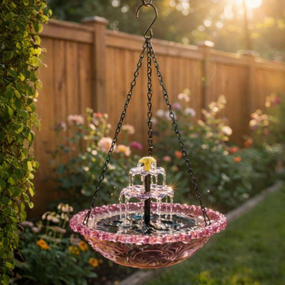 🔥🔥 New Year  70% OFF – Solar Cascade Hanging Bird Bath Fountain | 🚨 Selling Fast!