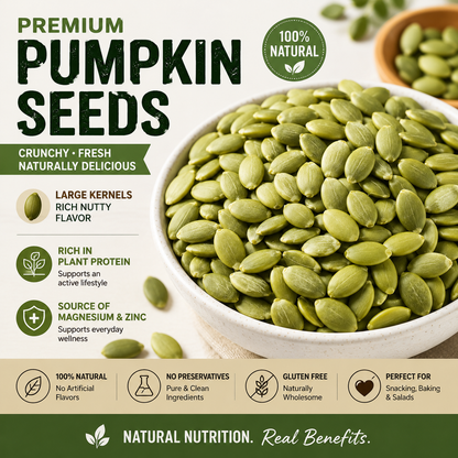 "Premium Roasted Pumpkin Seeds – Crunchy, Healthy, & Perfect for Snacking! 🎃 Limited Time Offer!"