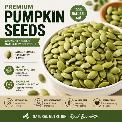 "Premium Roasted Pumpkin Seeds – Crunchy, Healthy, & Perfect for Snacking! 🎃 Limited Time Offer!"