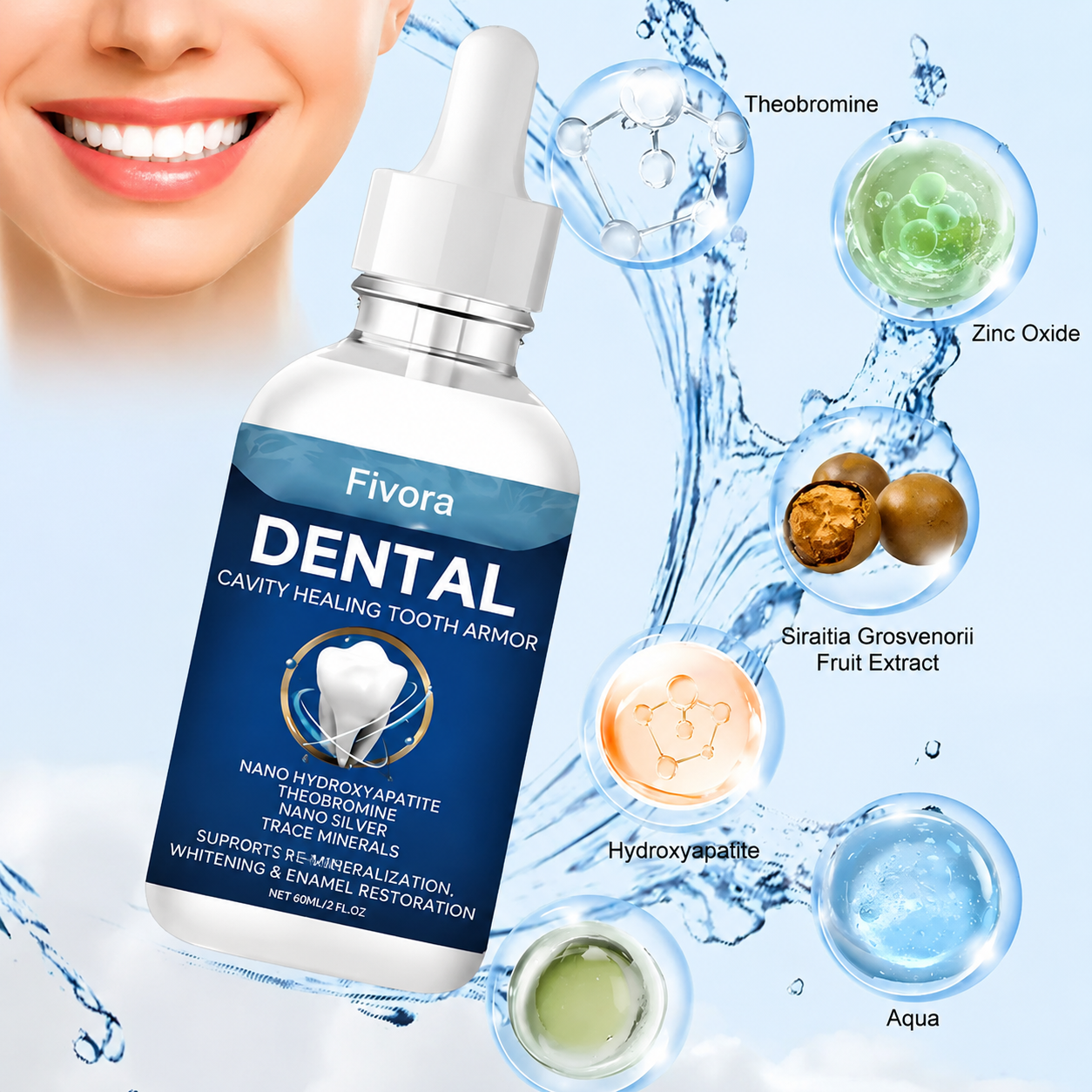 Fivora™ Advanced Enamel Repair & Whitening Kit (Includes Free LED Mirror)