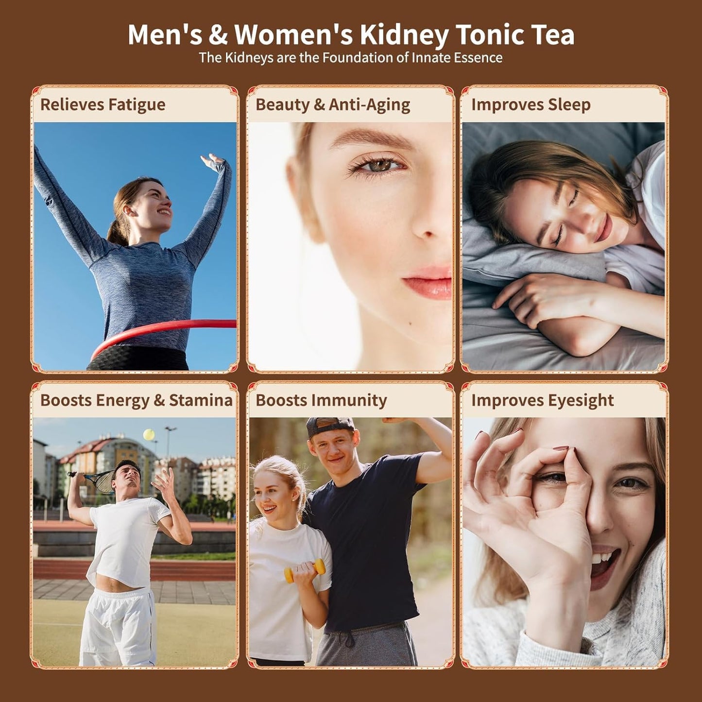KIDNEY TEA FORMULA GINSENG - FIVE TREASURE TEA :Good for health, improves kidney conditions and function better