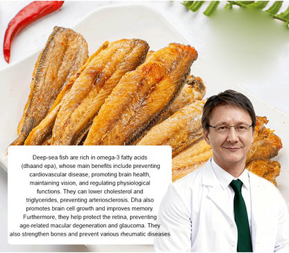 High-protein ready-to-eat deep-sea fish crisps