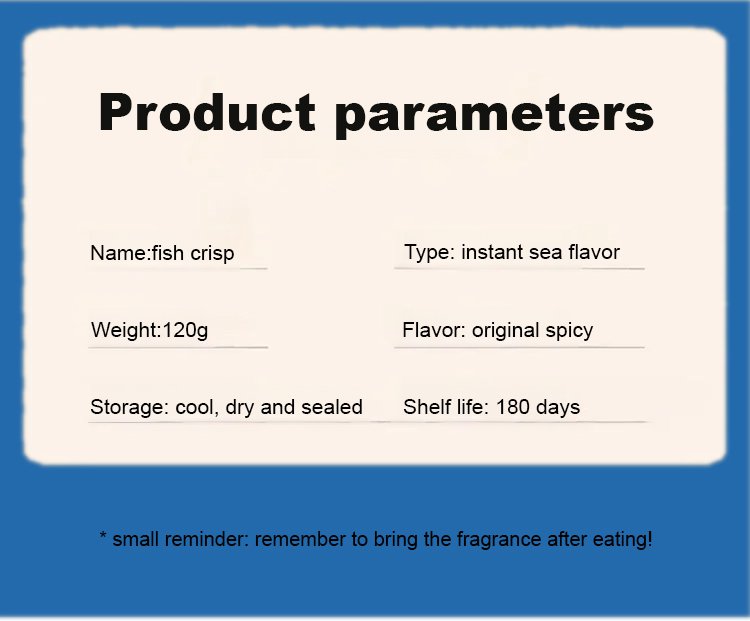 High-protein ready-to-eat deep-sea fish crisps