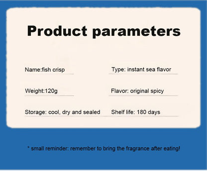 High-protein ready-to-eat deep-sea fish crisps