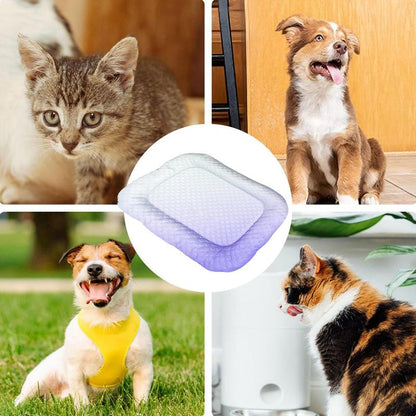 🐶❄️ Pet Cooling Pad Mat for Dogs and Cats Ice Silk Summer Cool Bed Blanket 🐾✨🌿 Gradient Colours 🌈 | Soft & Breathable 🧊 | Summer Comfort ☀️