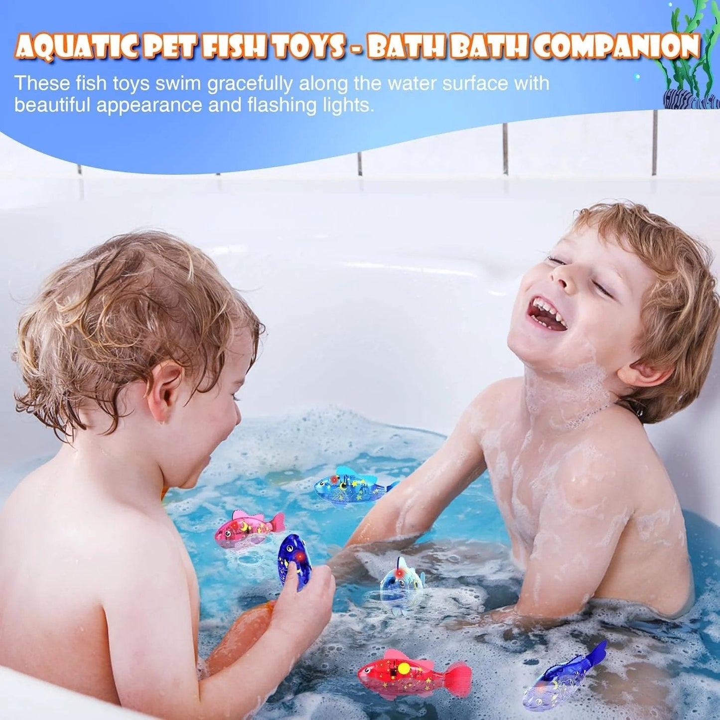 🐟LED Swimming Robot Fish Toy-4 Pack