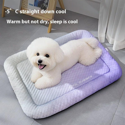 🐶❄️ Pet Cooling Pad Mat for Dogs and Cats Ice Silk Summer Cool Bed Blanket 🐾✨🌿 Gradient Colours 🌈 | Soft & Breathable 🧊 | Summer Comfort ☀️