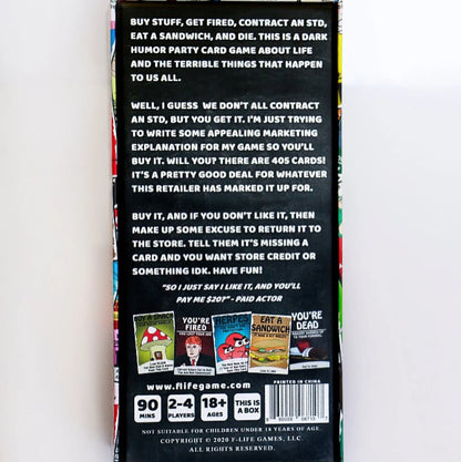 🎁Last Day 57% OFF - F-Life: A Game About Adulthood – Darkly Humorous Party Card Game for Adults, Life Simulation, Wealth Building, Retirement & Graveyard Revenge