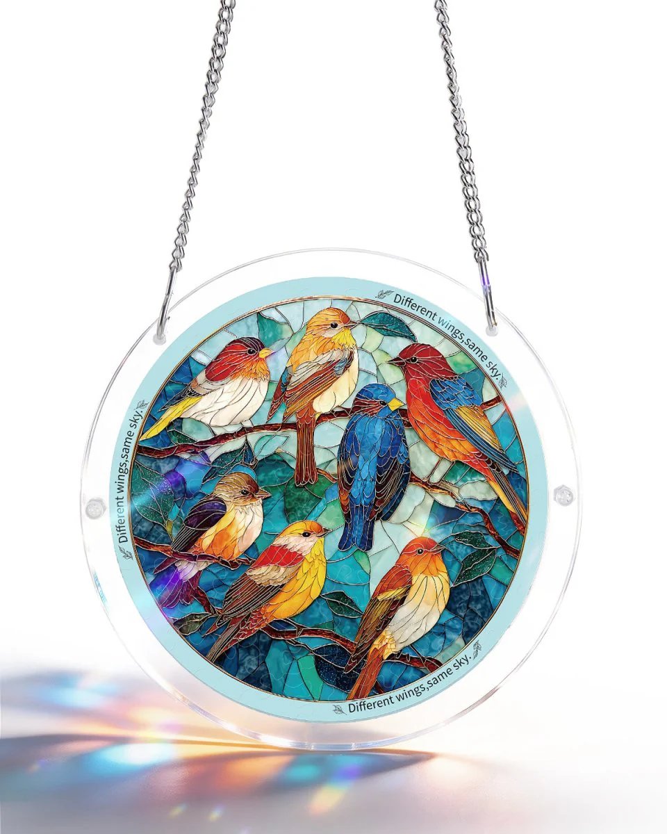 🌅 Acrylic Suncatcher Puzzles – Build, Hang & Watch Beautiful Designs Illuminate Your Space! 🌸🐦🌊