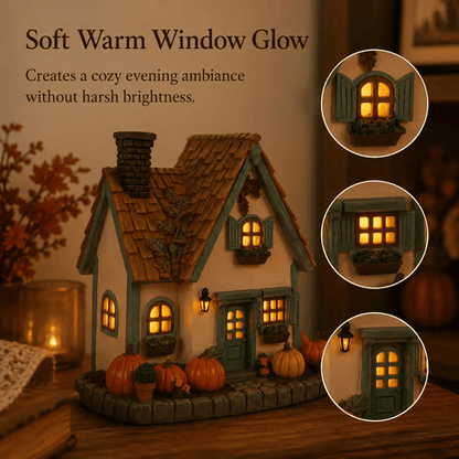 🍂Vintage Light Up Pumpkin Cottage Halloween Ornament-Huihui