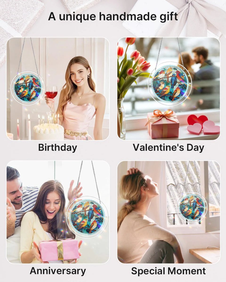 🌅 Acrylic Suncatcher Puzzles – Build, Hang & Watch Beautiful Designs Illuminate Your Space! 🌸🐦🌊