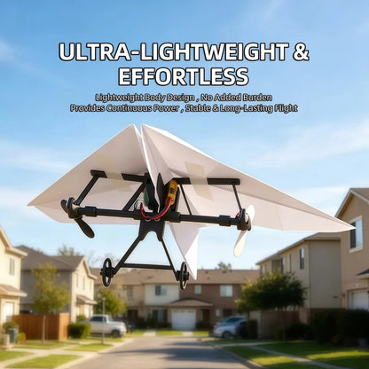 Hotfree Power-Up RC Paper Airplane Kit ✈️⚡ with Gyro Stabilizer – DIY Electric Remote Control Plane  Dual Propellers 🔄 | Lightweight 🪶 | Foldable Design 📦 | STEM Fun 🧠