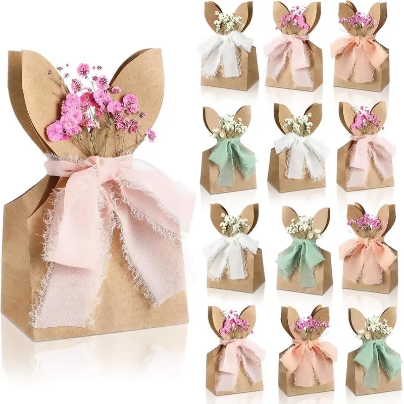 🐰 Easter Basket Favorite 🌸Boho Bow Goodie Bags for Egg Hunts, Classroom Treats & Thoughtful Spring Surprises