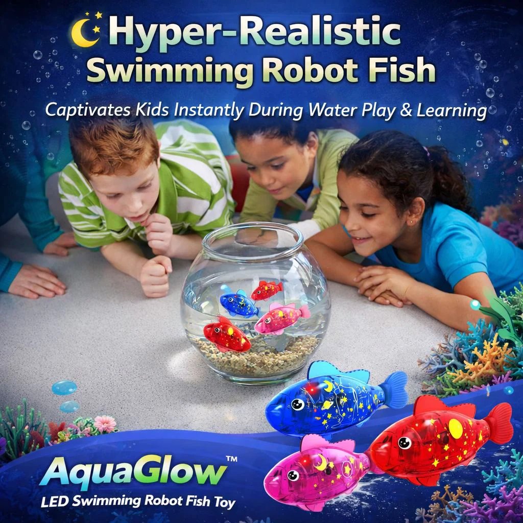🐟LED Swimming Robot Fish Toy-4 Pack