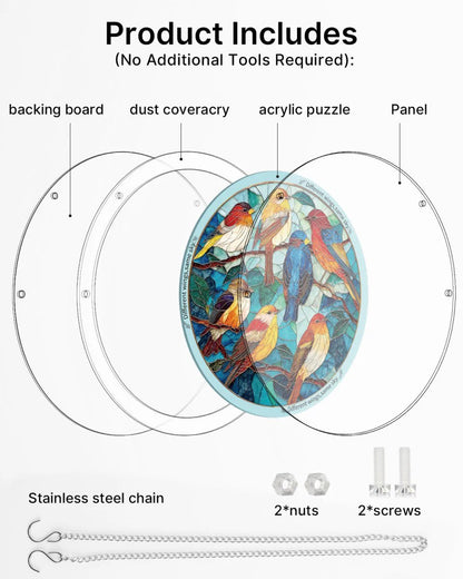 🌅 Acrylic Suncatcher Puzzles – Build, Hang & Watch Beautiful Designs Illuminate Your Space! 🌸🐦🌊