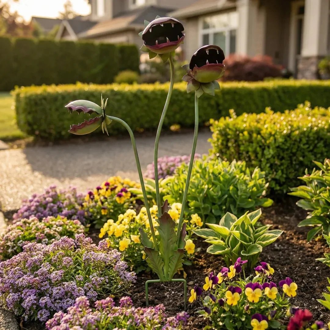 LAST DAY 59% OFF - Whimsical Metal Carnivorous Plant Garden Stake