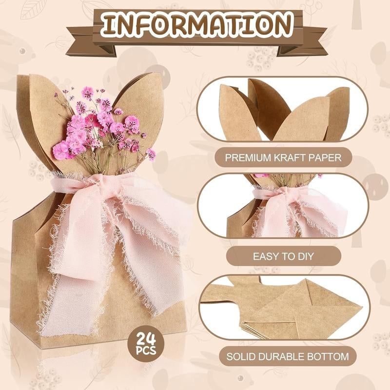 🐰 Easter Basket Favorite 🌸Boho Bow Goodie Bags for Egg Hunts, Classroom Treats & Thoughtful Spring Surprises