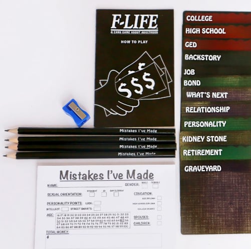 🎁Last Day 57% OFF - F-Life: A Game About Adulthood – Darkly Humorous Party Card Game for Adults, Life Simulation, Wealth Building, Retirement & Graveyard Revenge
