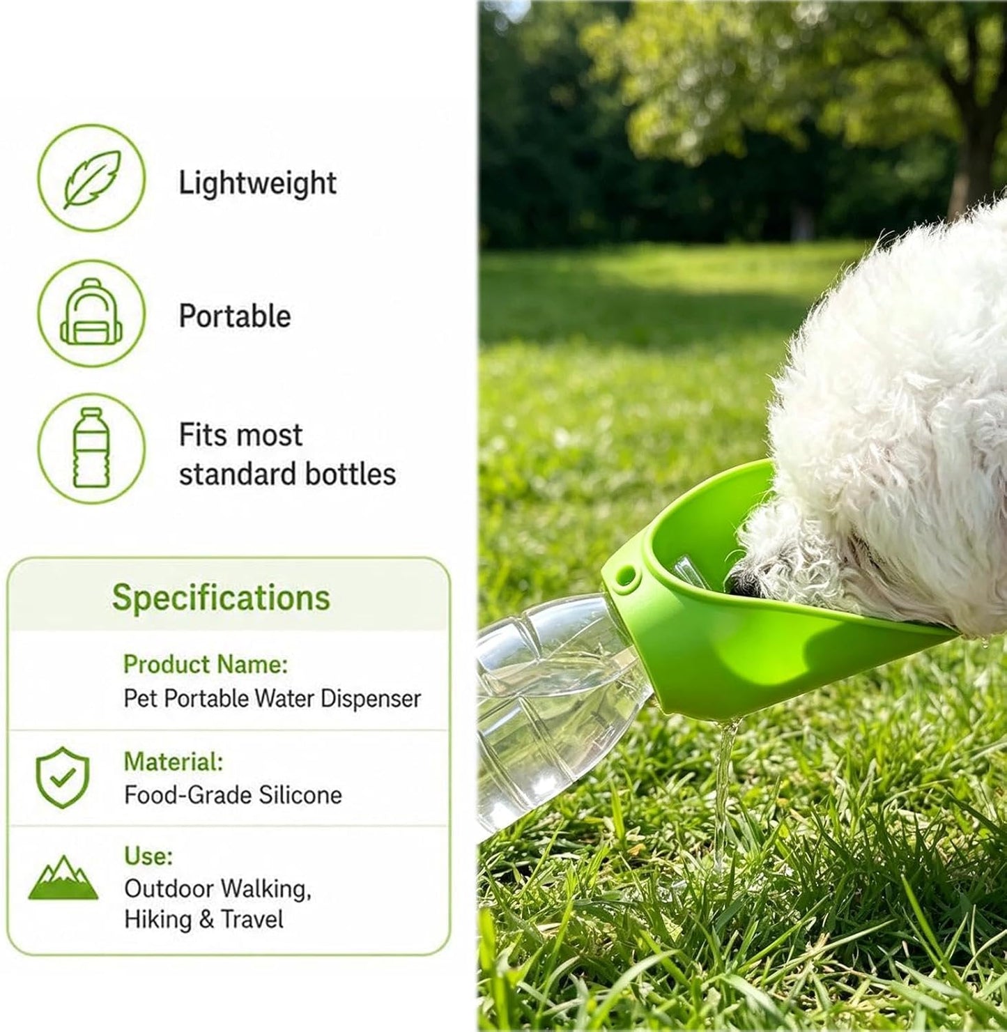 Portable Dog Water Bottle Adapter 🐶💧 Leak-Proof Pet Water Drinking Spout ✈️🐾