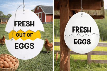🥚Farm Fresh Eggs Metal Sign - Rustic Farmhouse Decor for Coop & Market🏠🐔