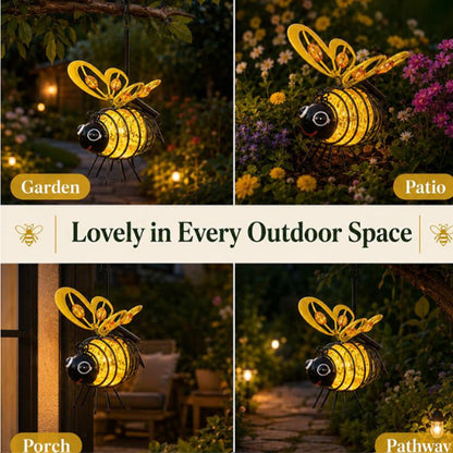 🐝Hanging Solar Bee Light – Warm Amber Glow, Flicker-Free, Perfect for Garden Parties, Camping, or Kids’ Rooms – Spread Joy Day and Night 🌞🌜