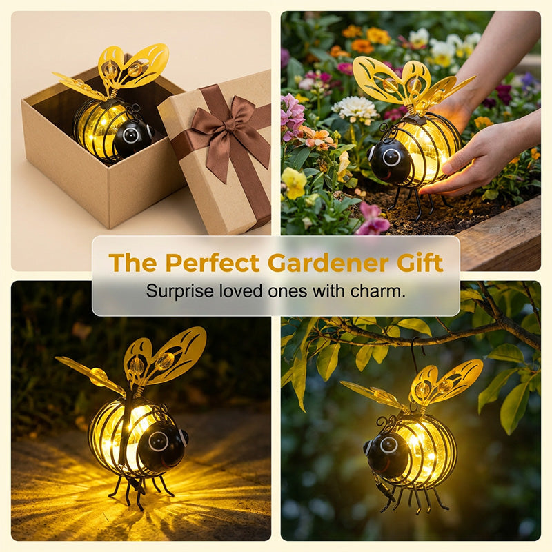 🐝Hanging Solar Bee Light – Warm Amber Glow, Flicker-Free, Perfect for Garden Parties, Camping, or Kids’ Rooms – Spread Joy Day and Night 🌞🌜