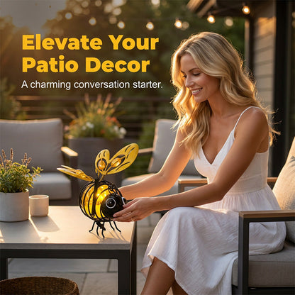 🐝Hanging Solar Bee Light – Warm Amber Glow, Flicker-Free, Perfect for Garden Parties, Camping, or Kids’ Rooms – Spread Joy Day and Night 🌞🌜